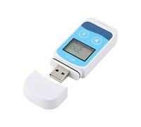 Pwshymi Registratore Dati di Temperatura Portatile, Registratore di Temperatura con 32000 Punti Intervallo Regolabile da 10 S a 24 Ore per la Logistica della Catena del Freddo