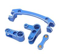 Pwshymi Servo Saver per Servosterzo in Lega di Alluminio per Auto 1/8 Mojave 4X4 4S RC, Miglioramento della Risposta e del Controllo dello Sterzo, Costruzione Durevole, Scena applicabile: (Blu)