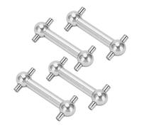 Pwshymi Set Aste per Ossa di Cane per Aggiornamento TT01 TT02 (Argento) | Lega di alluminio, elevata durata, design compatto, lavorazione CNC, migliora le prestazioni