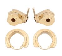 Pwshymi Set Calotte Sterzo RC in Ottone per | Materiale in ottone resistente, anticorrosione, lavorazione CNC, stabilità migliorata, perfetto per auto remote