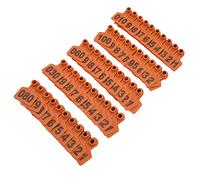 Pwshymi Set di 100 Etichette per Orecchie, TPU Resistente con Colori Vivaci per L'identificazione del Bestiame Nelle Fattorie, Dimensioni 4,7x4,1 Cm (Arancia)