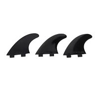 Pwshymi Set di Pinne per Tavola da Surf G5, Resistente e Leggero, Ottimizza velocità e Potenza per il Surf, Adatto per Tavola Corta e Lunga, /bianco, 3 Pezzi (Nera)