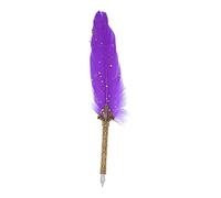 Pwshymi Set Penna d'oca con Punte Sostituibili (Viola) | Motivi retrò, squisiti, resistenti, ideali per la calligrafia, adatti alle coppie