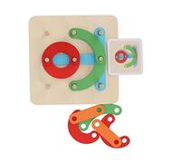 Pwshymi Set Puzzle per Costruire Lettere per Bambini, Forme Colorate di Alfabeto e Numeri, Migliora le Capacità di Pensiero e di Coordinazione, Materiali Sicuri in Legno Massello, 25 Pezzi