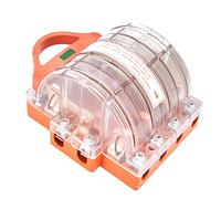 Pwshymi Sezionatore a Doppia Corsa con Indicatori LED per Interruttore Automatico di Sicurezza, Interruttore Elettrico a 4 Poli per attività Industriali, Sezionatore Trasparente AC380V