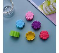 Pwshymi Stampi per Cioccolato in Silicone a Forma di Margherita da 12 Pezzi per Cuocere Torte e Dessert, Utensili da Riutilizzabili Non Tossici in Colori Casuali