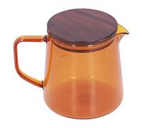 Pwshymi Tazza da tè in Vetro Borosilicato da 300 Ml Elegante Tazza Resistente Al Calore con Coperchio per Uso in Ufficio (Marrone)