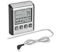 Pwshymi Termometro Digitale per Barbecue Sonda Pieghevole Accurata per Interna Ed Esterna - Termometro per Carne Barbecue con Display Retroilluminato 150 Mm