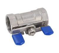 Pwshymi Valvola a Sfera NPT da 1/2 Pollice, Maniglia a Farfalla Durevole in Acciaio Inossidabile per Acqua e Gas, Raccordo per Tubi DN15, Materiale Affidabile 304