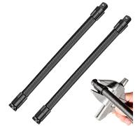 Pwzoax 1/2 Flexible Shaft Extension Extender Torque Socket, Ratchet Spanners Electric Wrench Connecting Rod, Flexible Impact Extension for Automotive Repair & Tight Spaces (350mm)