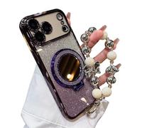 Pwzoax Sparkling Diamond Women's Phone Case with Mirror & Stand for iPhone 17 16 15 14 13 12 11 Pro Max (11 Pro Max,Purple)