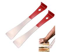 Pwzoax Woodworker’s Multi-Purpose Magic - Stainless Steel Pry Bar Scraper Set, Trim Puller Tool for Baseboard, Multifunctional Nail Puller Small Flat Pry Bar (Red)