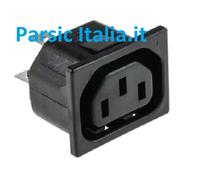 PX0695/10/63 Connettore IEC Bulgin Femmina, 10A 250V mont. a scatto ( =10 PEZZI)