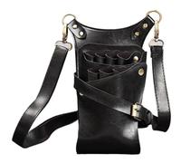 PXAMORTEL Borsa da parrucchiere Borsa portaoggetti Borsa for forbici for capelli Fondina for strumenti da stilista Cintura a tracolla for uomo Donna Barbiere Parrucchiere Borsa da barbiere(Black)