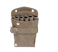 PXAMORTEL Borsa da parrucchiere in pelle PU, borsa for forbici for capelli, fondina, borsa da parrucchiere, borsa for parrucchiere, clip for rivetti, cintura a tracolla, borsa da barbiere(Khaki)