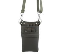 PXAMORTEL Borsa da parrucchiere in pelle PU con cintura regolabile for riporre strumenti da parrucchiere, forbici, clip, fondina, pettini, borsa da barbiere ad alta capacità(1)