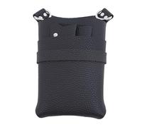 PXAMORTEL Borsa da parrucchiere in pelle PU, custodia regolabile, cintura for riporre strumenti da parrucchiere, forbici, clip, fondina, pettini, borsa da barbiere ad alta capacità(Black)