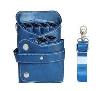 PXAMORTEL Borsa da Parrucchiere in Pelle PU, Kit for Parrucchieri, Cintura a Tracolla, Marsupio, Forbici, forcine, Borsa portaoggetti, Borsa da Barbiere(Blue)