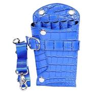 PXAMORTEL Borsa da parrucchiere professionale 5 tasche modello coccodrillo in pelle PU borsa for forbici for capelli borsa da parrucchiere borsa da barbiere borsa da barbiere borsa da vita borsa da ba