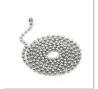 PXAMORTEL Catena con Sfere Metalliche, Catena con Perline a Sfera in Acciaio Inossidabile da 2,4 mm, Oro rodio, 45-90 cm, for Portachiavi Fai da Te(Rhodium,45cm Length)