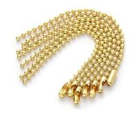 PXAMORTEL Catena con Sfere Metalliche, Catene di Perline a Sfera in Acciaio Inossidabile Fai da Te Multicolore 2,4 mm x 12 cm 50/30/10 Pezzi(Gold,30pcs)