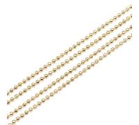 PXAMORTEL Catena con Sfere Metalliche, Catene di Perline a Sfera in Rame for la creazione di Gioielli Fai da Te Multicolore da 1,2-2,4 mm, Confezione Sfusa(Gold-a,1.2mm)