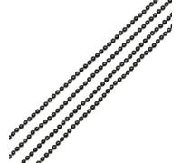 PXAMORTEL Catena con Sfere Metalliche, Catene di Perline a Sfera in Rame for la creazione di Gioielli Fai da Te Multicolore da 1,2-2,4 mm, Confezione Sfusa(Black,1.2mm)