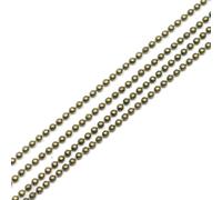 PXAMORTEL Catena con Sfere Metalliche, Catene di Perline a Sfera in Rame for la creazione di Gioielli Fai da Te Multicolore da 1,2-2,4 mm, Confezione Sfusa(Antique Bronze,2.0mm)