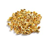 PXAMORTEL Chiusure per Catene a Palline, 100 Pezzi di Fermagli terminali a Sfera in Acciaio Inossidabile Multicolore for Gioielli da 1,5-3,2 mm(Gold,2mm)