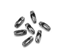 PXAMORTEL Chiusure per Catene a Palline, Chiusure for connettori a Catena a Sfere 1,5-3,2 mm Multicolore 200 Pezzi for la creazione di Gioielli Fai da Te(Black,3.2 mm)