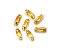 PXAMORTEL Chiusure per Catene a Palline, Chiusure for connettori a Catena a Sfere 1,5-3,2 mm Multicolore 200 Pezzi for la creazione di Gioielli Fai da Te(Gold,3.2 mm)