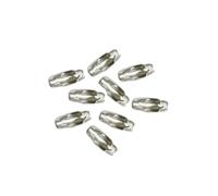 PXAMORTEL Chiusure per Catene a Palline, Connettori a Catena a Sfere 1,5-3,2 mm Multicolore 100 Pezzi for Gioielli Fai da Te(Rhodium,2.4mm)