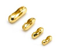 PXAMORTEL Chiusure per Catene a Palline, Connettori for Catene a Sfere in Acciaio Inossidabile, Acciaio e Oro, Diverse Misure, 20 Pezzi e 50 Pezzi(Gold Color-20pcs,Fit 1.5mm Ball)