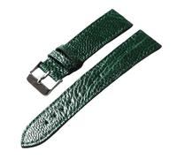 PXAMORTEL Cinturini di ricambio per orologi in pelle, Cinturino for orologio da uomo vintage blu-verde marrone da 18 19 20 21 22 mm(A Silver buckle,21mm)