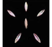 PXAMORTEL Cristalli di Vetro Strass da Cucire, 50 Pezzi/Borsa navette Forma Occhio di Cavallo Cristallo di Vetro Trasparente Colori Mix Oro Artiglio Cucire Strass(A33 Topaz AB)
