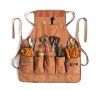 PXAMORTEL Grembiuli da giardinaggio, Grembiule da lavoro in tela con design incrociato sulla schiena e tasche for uomo e donna, giallo, taglia unica