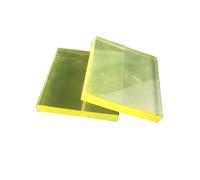 PXAMORTEL Lastra in Poliuretano PU, Foglio PU Giallo Traslucido da 50 mm, Guarnizione smorzante in Gomma Elastica Quadrata in Poliuretano, 1 Pezzo(50x50x50mm)