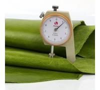 PXAMORTEL Pelle Vera Tessuto, Primo Strato di Fogli di Pelle di Vacchetta Verde Mela, Diverse Misure(20x30cm)