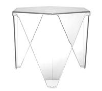 PXAMORTEL Tavolino in acrilico, tavolino da caffè, Tavolino da caffè in acrilico con piedini, non richiede montaggio, multicolore, 47x41x38 cm (18,5x16x15 pollici)(Clear)