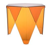 PXAMORTEL Tavolino in acrilico, tavolino da caffè, Tavolino da caffè in acrilico con piedini, non richiede montaggio, multicolore, 47x41x38 cm (18,5x16x15 pollici)(Yellow)