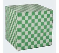 PXAMORTEL Tavolino in acrilico, tavolino da caffè, Tavolino da caffè in acrilico, tavolino laterale, espositore nero verde, cubo da 40 cm/16 pollici for soggiorno, patio(Green)