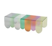 PXAMORTEL Tavolino in acrilico, tavolino da caffè, Tavolino da caffè in acrilico, tavolino laterale iridescente, 90x37x28 cm, 30x15x11 pollici, nessun montaggio richiesto