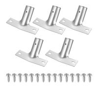 PXARMYYXGS 5 supporti per scopa, supporto per manico in metallo per scopa, supporto per scopa fino a Ø 23,5 mm, con 15 viti