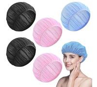 PXBSNB 6 Pezzi Reti per Capelli per Dormire, Elastico Cuffia da Notte in Rete da Donna, Regolabile Cappelli da Notte in Rete Morbida per Protezione dei Capelli Ricci Lunghi e Corti (Blu, Nero, Rosa)