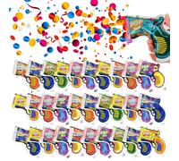 PXBSNB Set di 30 Cannoni a Confetti, Cannone a Confetti per Feste, Pistola a Confetti Popper, Bomba a Confetti Biodegradabile per Carnevale, Compleanno, Matrimonio, Capodanno, Feste, Anniversario
