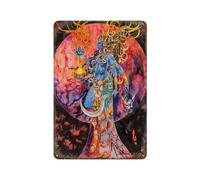 PXFJHGLKN Poster artistico moderno della dea Kali Decorazione da parete Poster in metallo latta moderna decorazioni per bar 30 x 20 cm