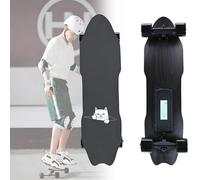 PxkVrin Skateboard Elettrico con Telecomando, Skateboard per Tutti i Terreni, Stampa Completa del Ponte, per Adulti Che Vanno in Giro per la Città. E