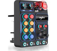 PXN CB1 Button Box - Pannello Laterale per Volante, Controller Ausiliario ETS2 - Solo per PC | 19 Pulsanti, RGB, USB | Pannello di Controllo per Simulazione di Corse, Camion, Volo e Agricoltura