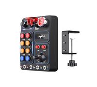 PXN CB1 - Scatola per pulsanti multifunzione per PC Windows, simulatore di corse USB per PC, con 30 pulsanti programmabili e illuminazione RGB regolabile, per giochi di corse con hub ETS2
