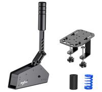 PXN HB S USB Handbrake per Sim Racing - Freno a Mano PC, Sensore Lineare 16-Bit, Forza e Corsa Regolabili, Leva Bidirezionale, Molla + Smorzamento, Morsa da Scrivania - Compatibile PC Windows